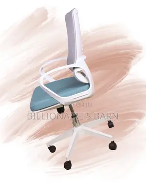 White Ergonomic Mesh Office Chair | Plush Tilt Lock Mechanism