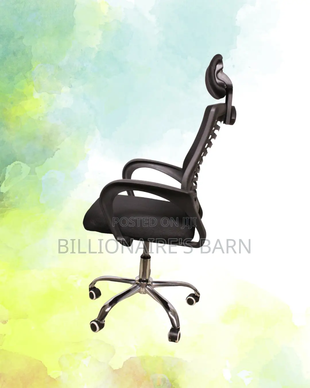 Imported Secretarial Mesh Chair | Padded Armrests