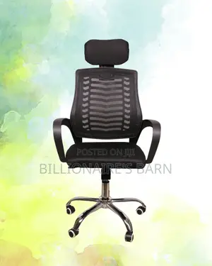 Imported Secretarial Mesh Chair | Padded Armrests