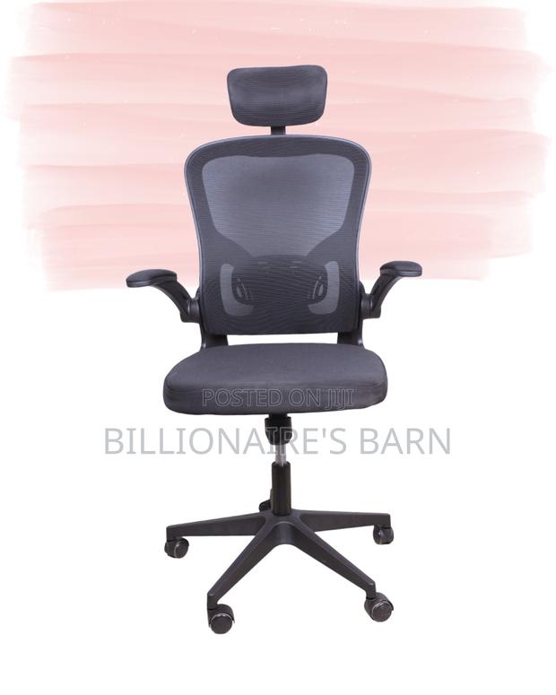 Grey Ergonomic Office Chair | High-Back Adjustable Height - thumbnail 3