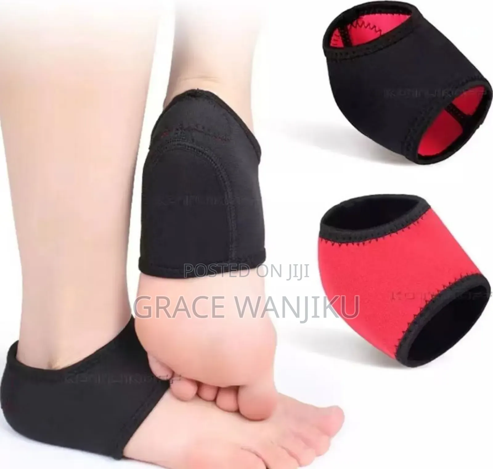 Red Black Protective Heel Cover