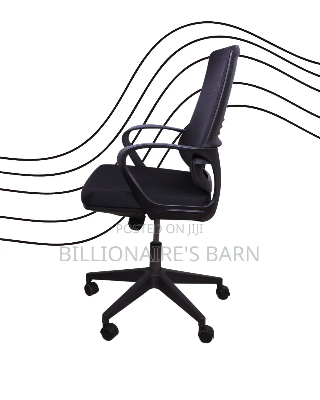 Executive Black Ergonomic Mesh Office Chair — Boosts Posture Focus
