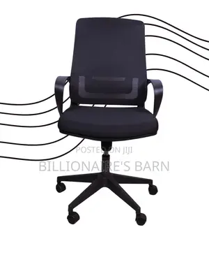 Executive Black Ergonomic Mesh Office Chair — Boosts Posture Focus