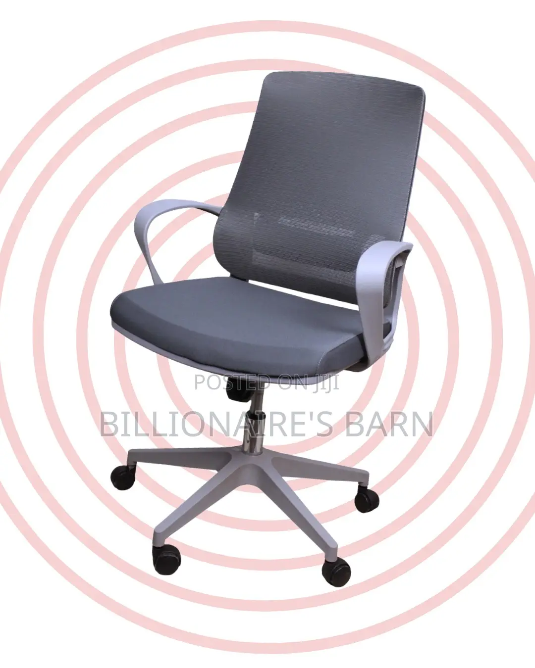 Breathable Grey Ergonomic Mesh Office Chair | Tilt Lock Mechanism