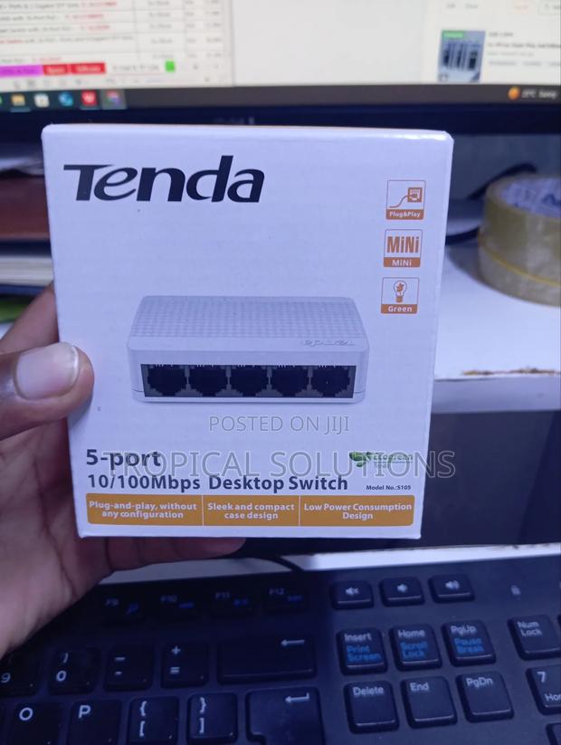 5 Port Desktop Switch Tenda S105 Switch - thumbnail 2