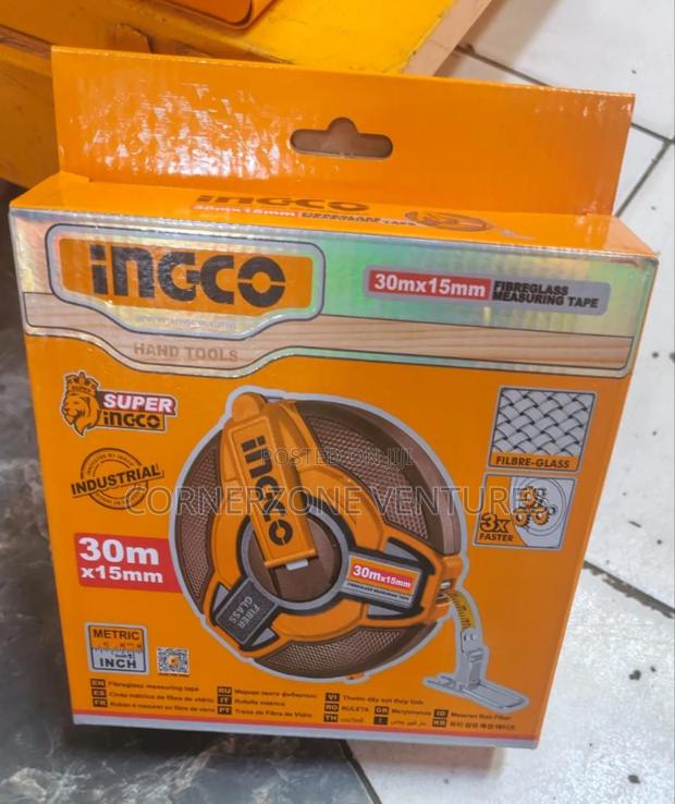 Ingco Fiberglass Measuring Tape/ 30m Measuring Tape - main view