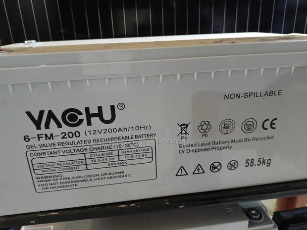Yachu 12v 200ah (10hrs) Gel Battery