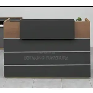 Office Furniture; Modern (160cm) Sleek Office Reception Counter Desk