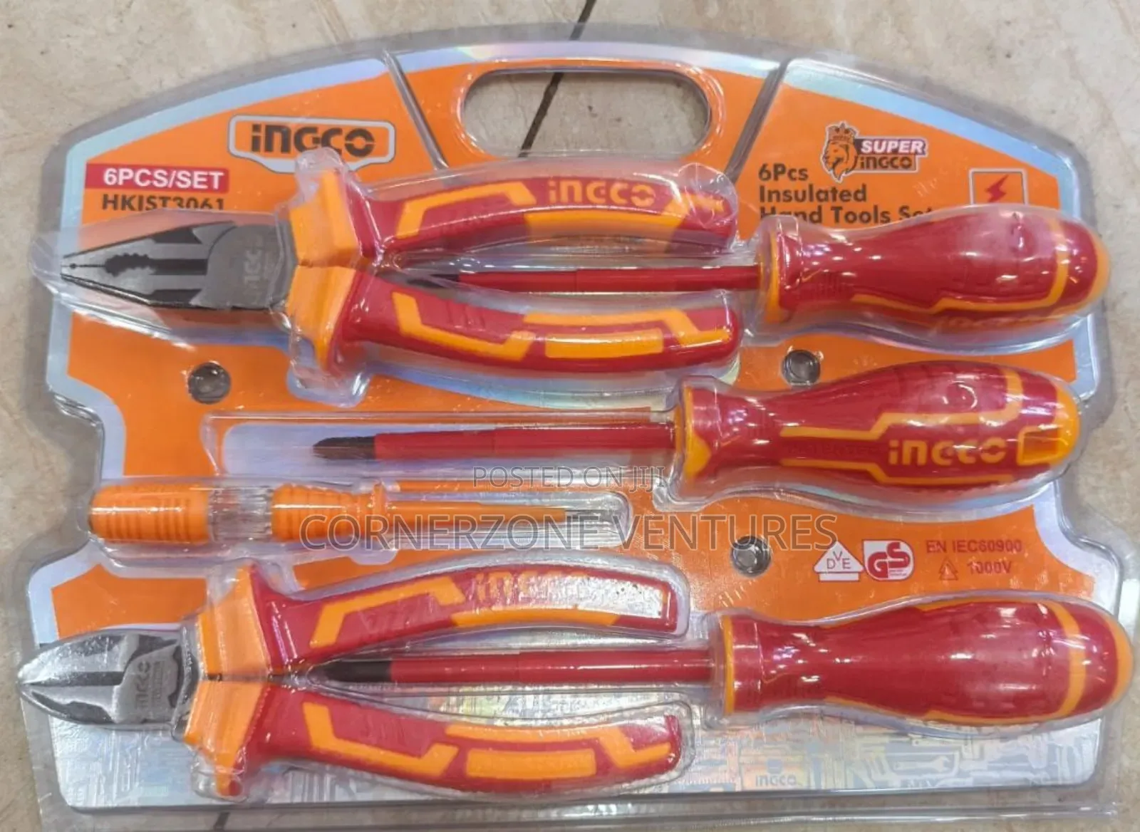 Ingco 6pcs Insulated Hand Tools Set / Screw Driver Set