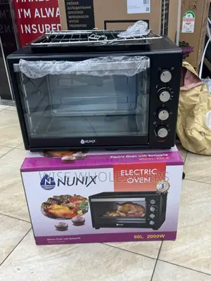Nunix 60 Litres Electric Ovens With Roteserrie And A Baking Tray