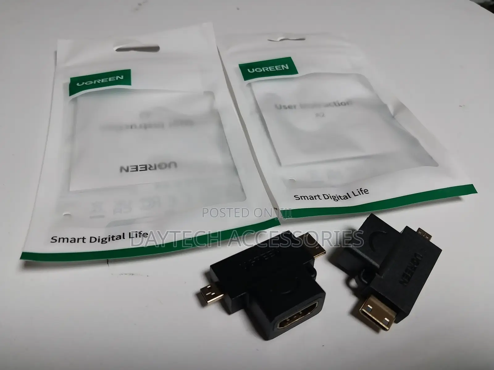 Ugreen3 in 1 Female to Micro Hdmi Mini Hdmi Male Adapter for Dv Camera