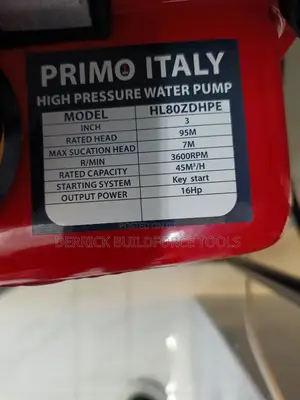 Primo Italy Keystart High Pressure Diesel Water Pump