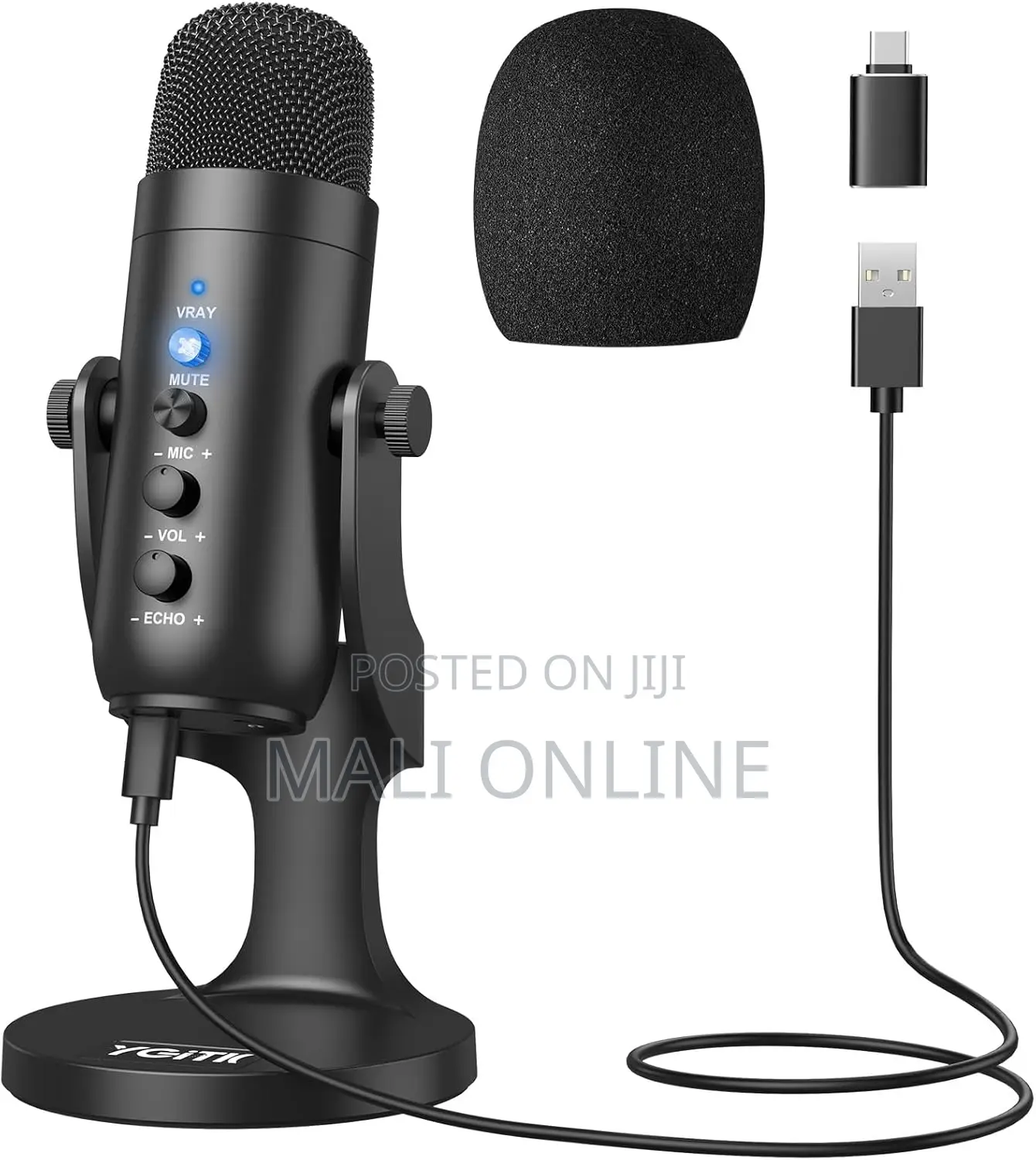Cardioid Usb Condenser Microphone With Volume Control For Mac Studio