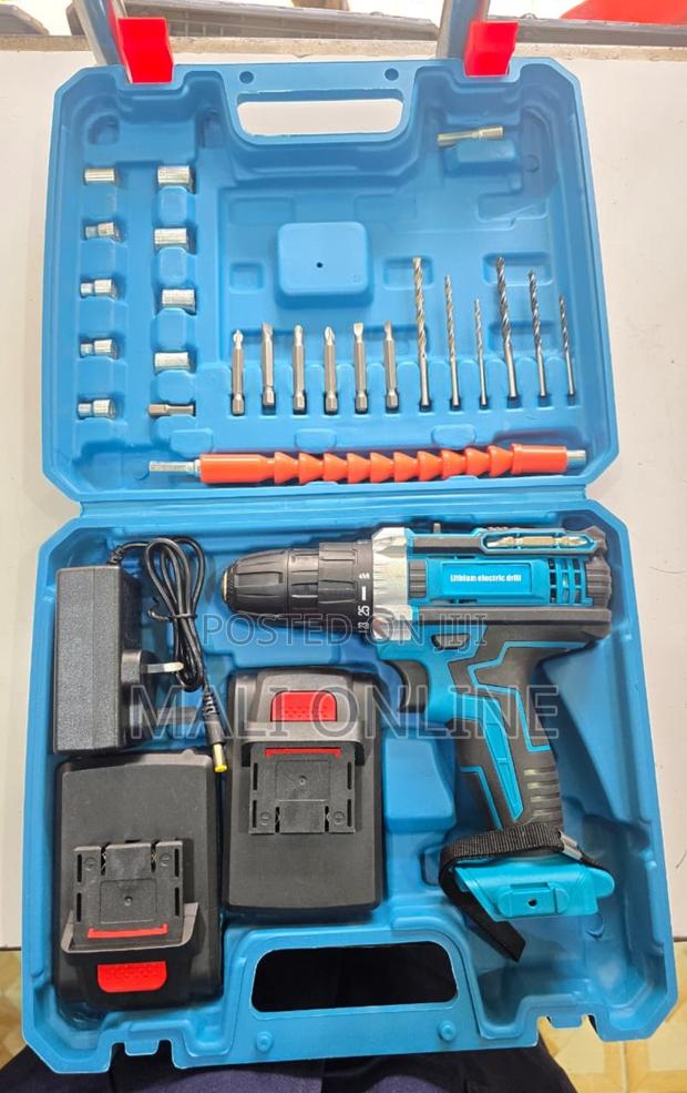 26pcs Cordless Hand Drill Screwdriver With 2 Rechargeable Batterie