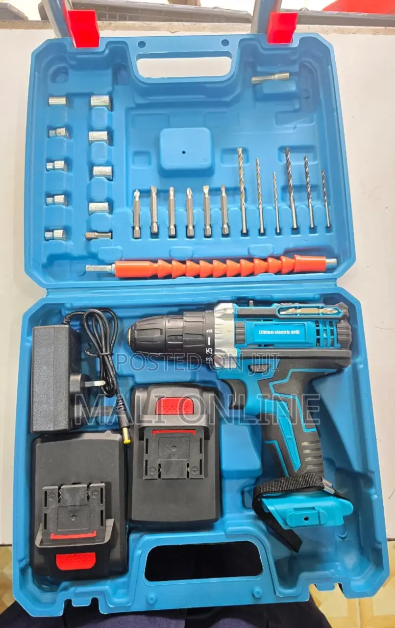 26pcs Cordless Hand Drill Screwdriver With 2 Rechargeable Batterie