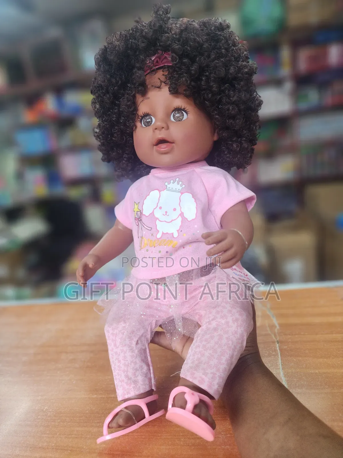 45cm Silicone African Doll For Kids With Music