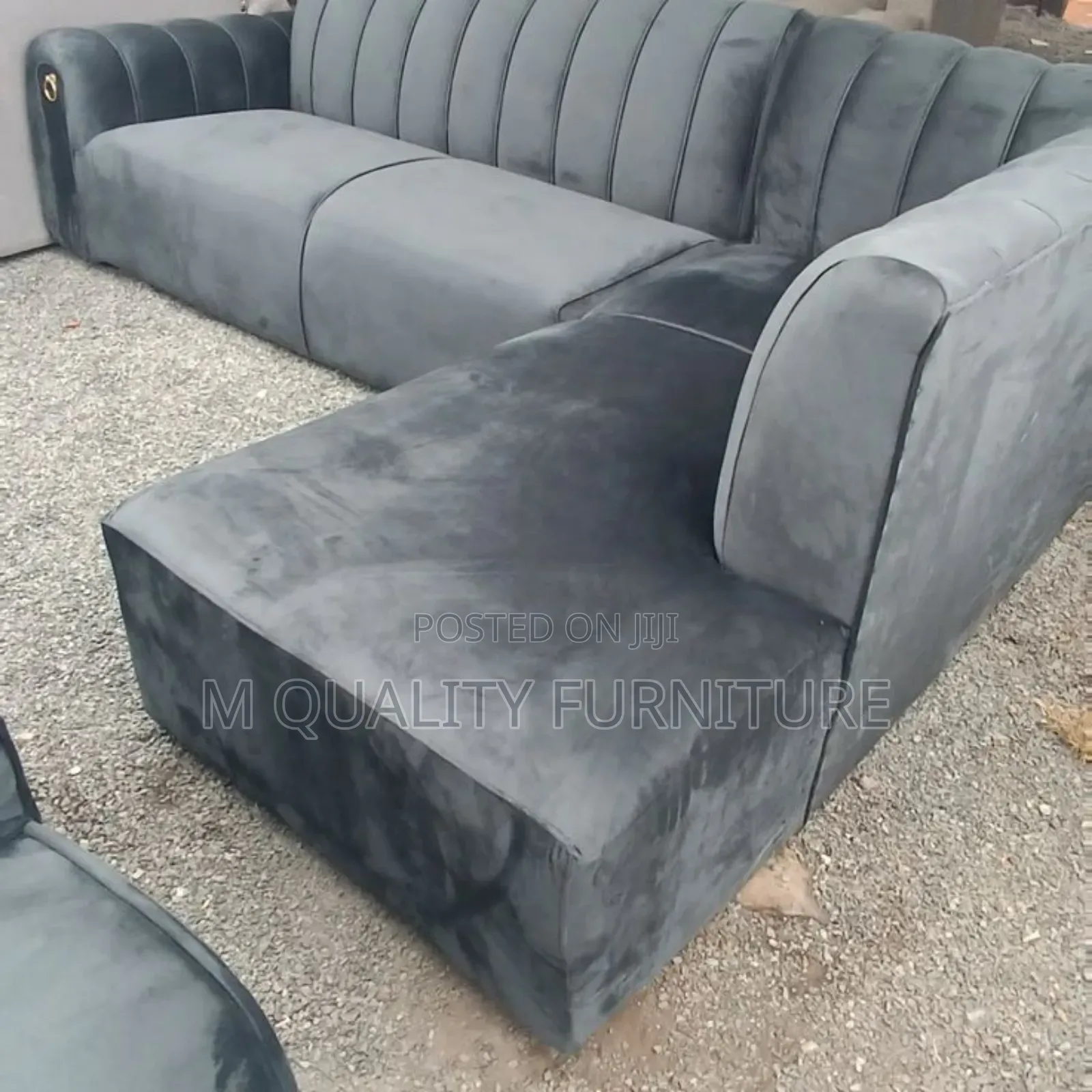 Gray Back Permanent Couch