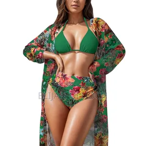 3pcs Floral Women Bikini Swimsuit