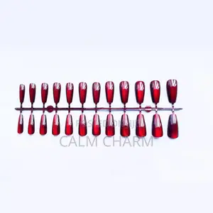 24pcs Cat Eye Gel Press Ons