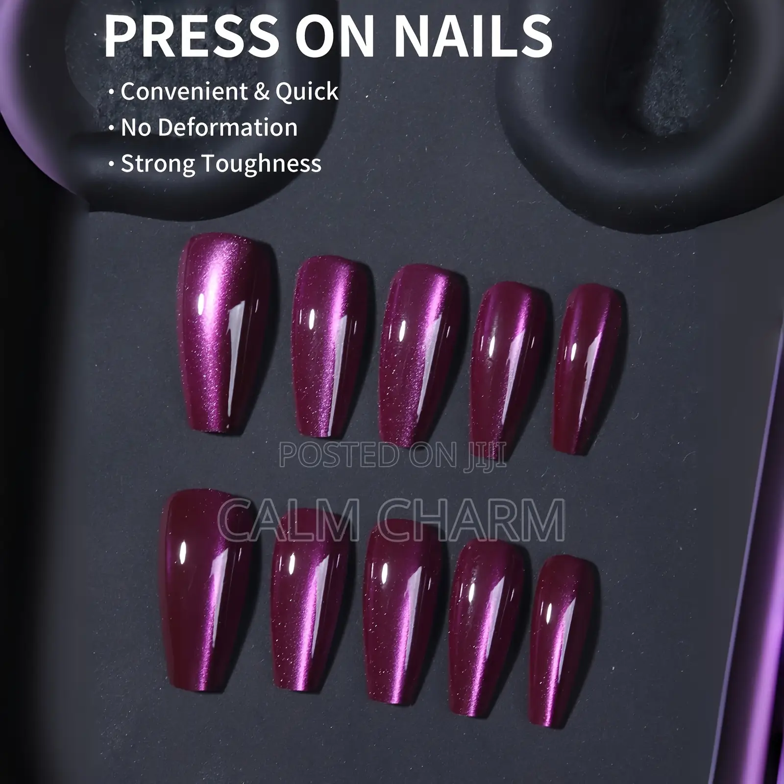 24pcs Cat Eye Gel Press Ons