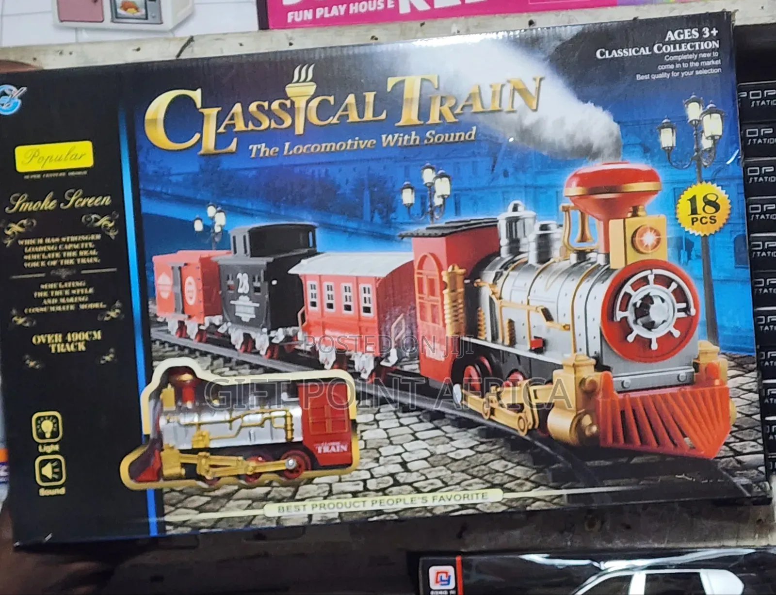 Battery-operated 18pieces Classical Train With Locomotive Sounds