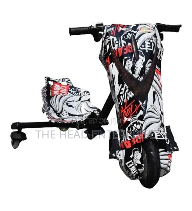 Black and White Drifting Scooter Electric - main view