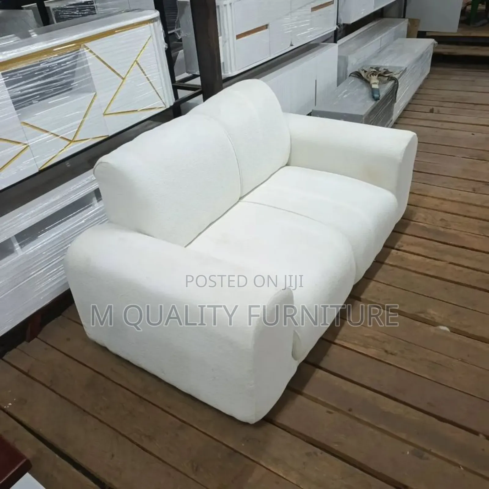 2 Seater White Classy Sofas