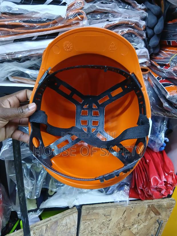 Orange Safety Approved Helmets - main view