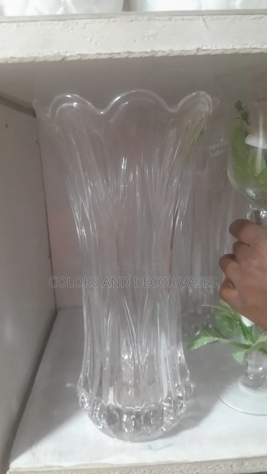 28cm Long Glass Vases