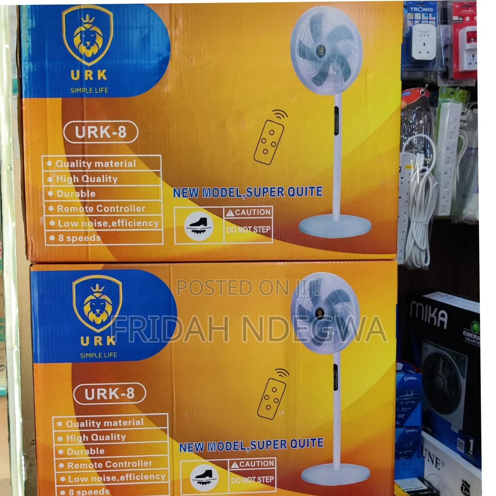 *Urk Stand Fan With Remote