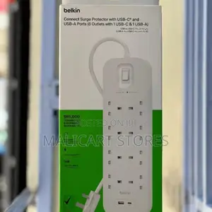 Belkin Surge Protector 8 Outlet-1 Usb-C 1 Usb-A