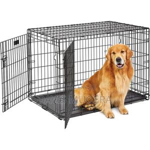 Foldable Collapsible Metal Dog Cage Kennels (Stackable) - Small Sizes - thumbnail 2