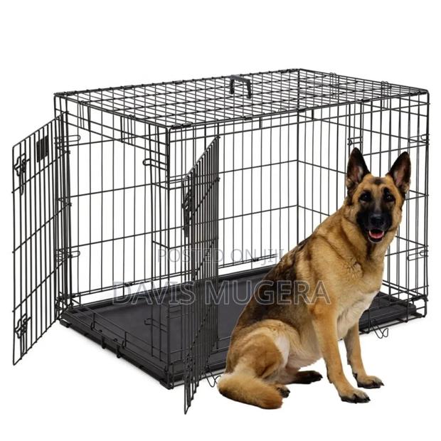 Foldable Collapsible Metal Dog Cage Kennels (Stackable) - Small Sizes - thumbnail 3