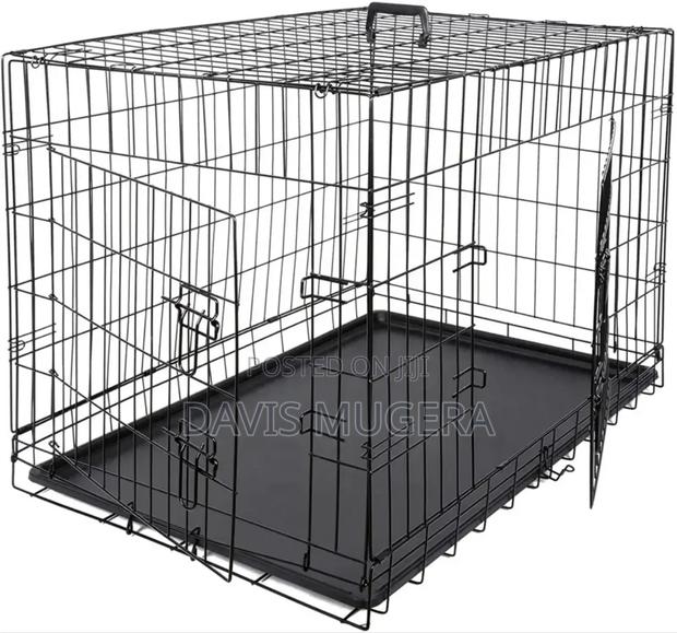 Foldable Collapsible Metal Dog Cage Kennels (Stackable) - Small Sizes - thumbnail 5