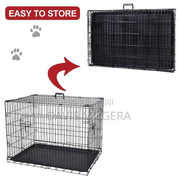 Foldable Collapsible Metal Dog Cage Kennels (Stackable) - Small Sizes - thumbnail 6