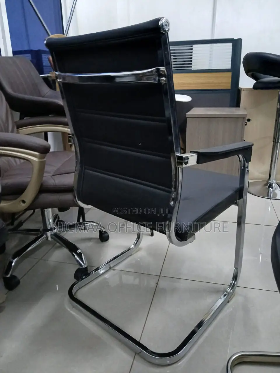 Modern Black Cantilever Office Chair