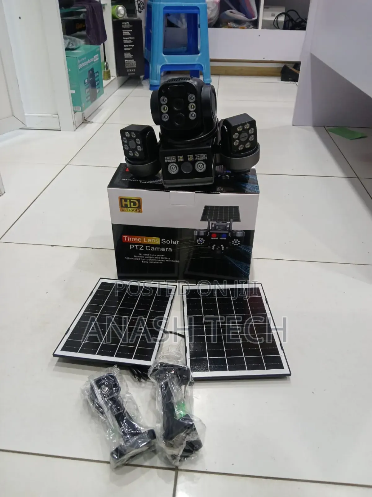 3 Lenses 4g Simcard Tripple Lens Hd Full Zoom V380 Solar Camera