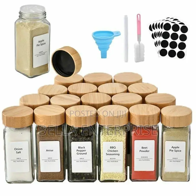 29 PCS Set Glass Storage Jars With Bamboo Lid