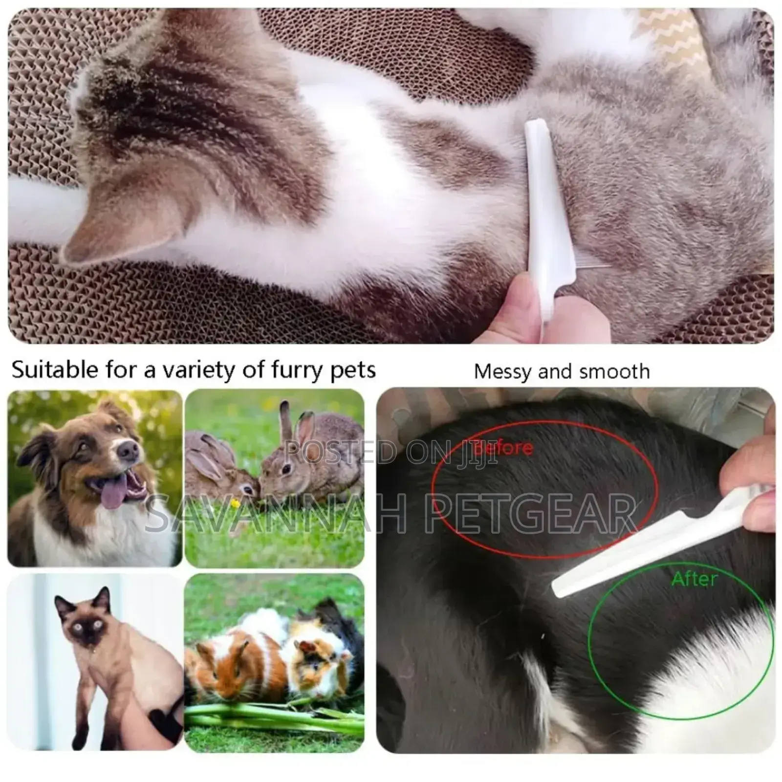 Pet Cat Dog Steel Needle Comb for Hair Cleaning and Flea Removal