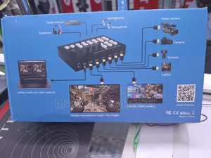 4 Channel Digital Video Switcher for Live Stream 2 Mic Line in Out