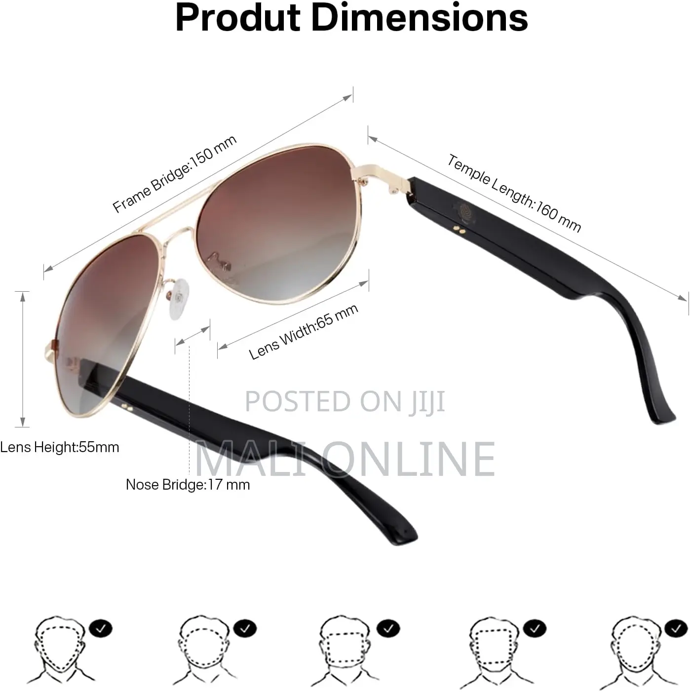 Smart Bluetooth Sunglasses With Hd Nylon Lens Built-in Mic & Speakers
