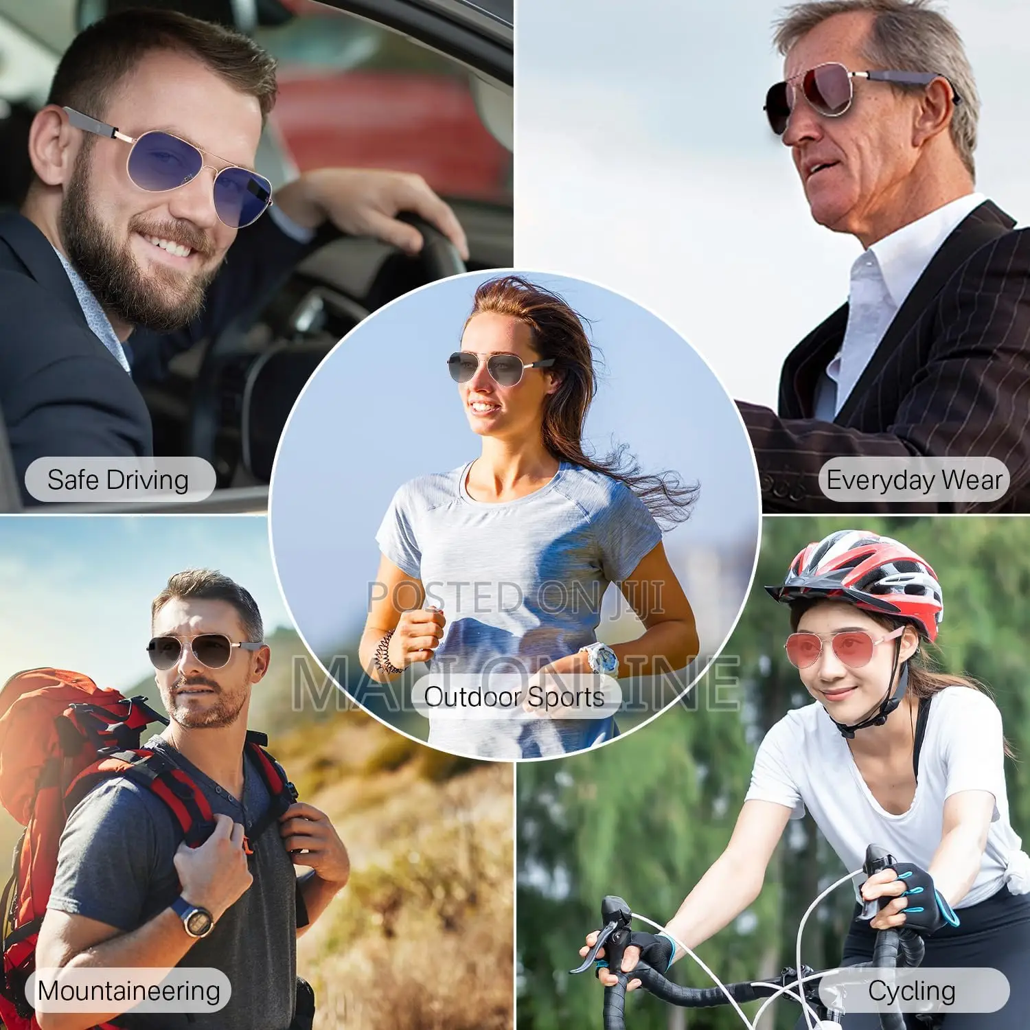 Smart Bluetooth Sunglasses With Hd Nylon Lens Built-in Mic & Speakers