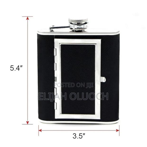 Stainless Steel Hip Flask With a Hidden Cigarette Storage - thumbnail 3