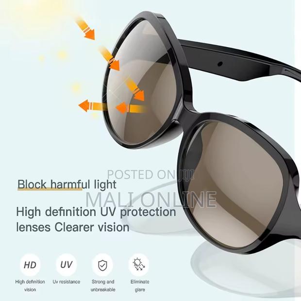 Smart Bluetooth Glasses With Mic & Speakers Open Ear Uv Sunglasses