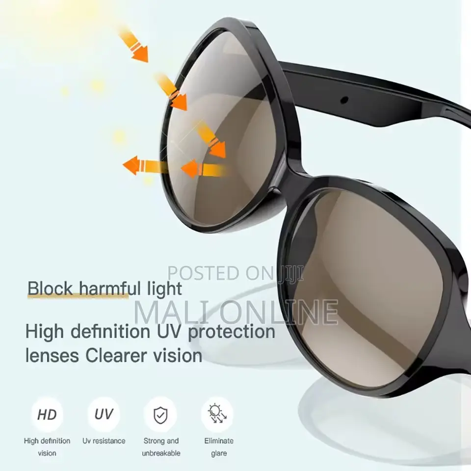 Smart Bluetooth Glasses With Mic & Speakers Open Ear Uv Sunglasses