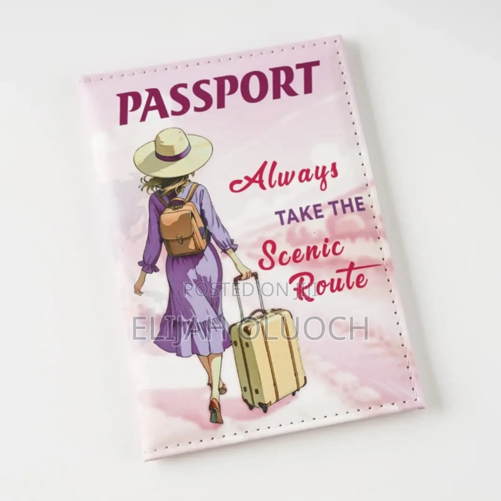Stylish Synthetic Leather Passport Holder Wallet