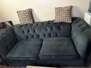 Grey 4-Seater Velvet Couch