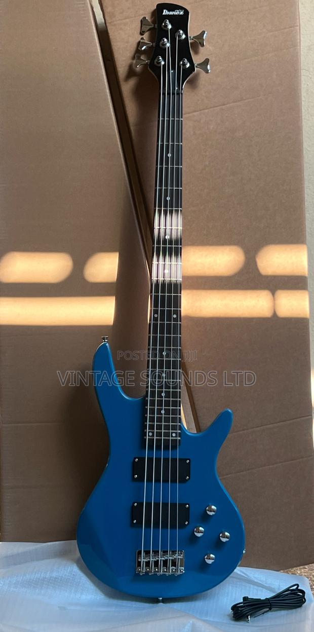 Ibanez Gio Grg121 Dx Passive 24 Fret 5 Strings Bass Guitar ( Blue ) - main view