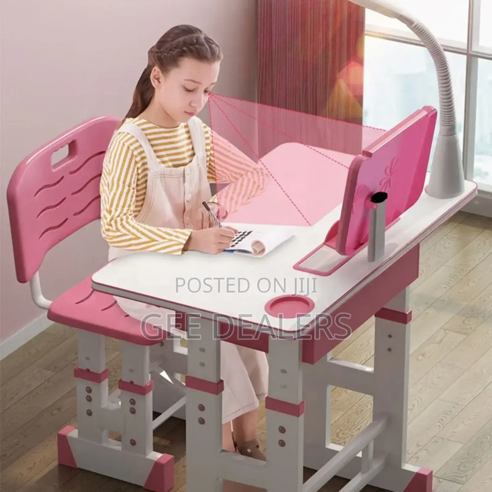Kids Study Table Chair Set, Adjustable