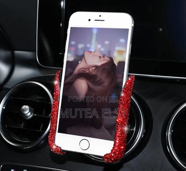 Women Diamond Crystal Car Air Vent Mount Clip Mobile Phone Holder